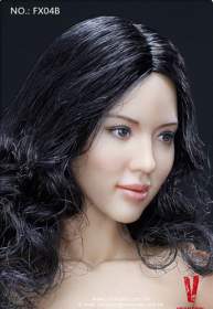 Very Cool - Asian Black Curly Hair Headsculpt + VC 3.0 Female Body Set (VCF-X04B)