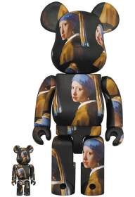 JOHANNES VERMEER GIRL WITH PEARL EARRING 100% & 400% Bearbrick set