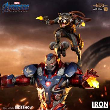 Iron Studios - Avengers: Endgame 1:10 Scale Iron Patriot & Rocket Statue