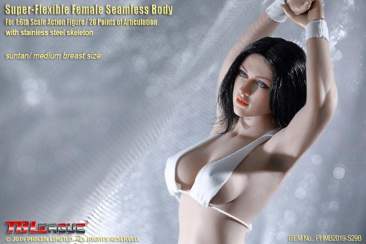 TBLeague - Buxom Women 1/6 Super-Flexible Seamless Body, Suntan Medium